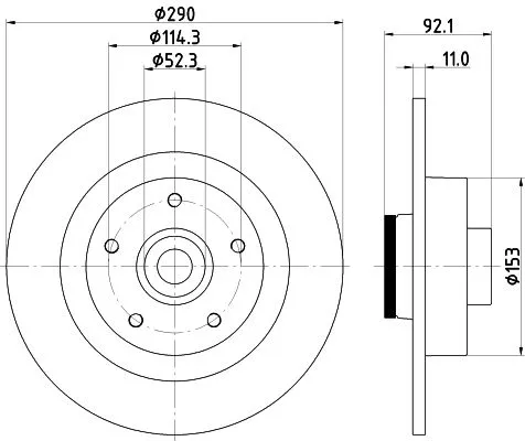 1x  MINTEX Brake Disc