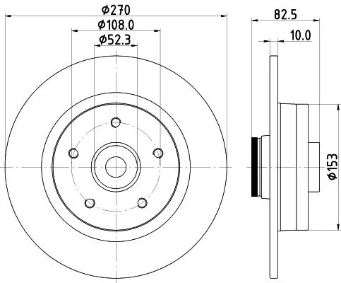 1x  MINTEX Brake Disc