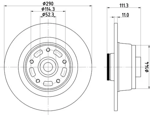 1x  MINTEX Brake Disc