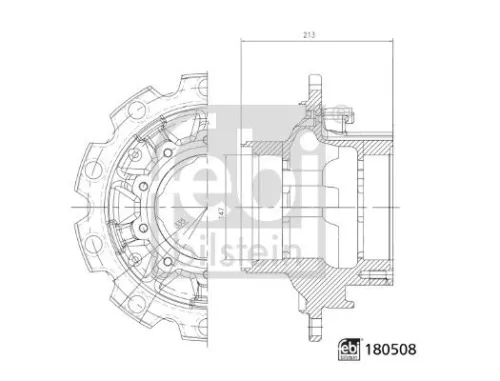 FEBI BILSTEIN FEBI BILSTEIN 180508 Febi Rear Wheel Hub For Scania F - Series G K - Series N - Series Bus P 
