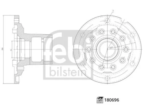 FEBI BILSTEIN FEBI BILSTEIN 180696 Febi Front Wheel Hub For Man L2000 M 2000 L 