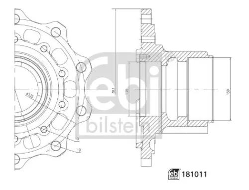 FEBI BILSTEIN FEBI BILSTEIN 181011 Febi Front Wheel Hub For Mercedes-Benz Actros Actros Mp2 / Mp3 Atego At 