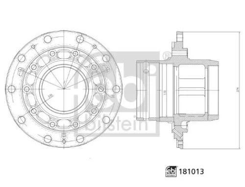 FEBI BILSTEIN FEBI BILSTEIN 181013 Febi Rear Wheel Hub For Mercedes-Benz Actros Actros Mp2 / Mp3 Actros Mp 