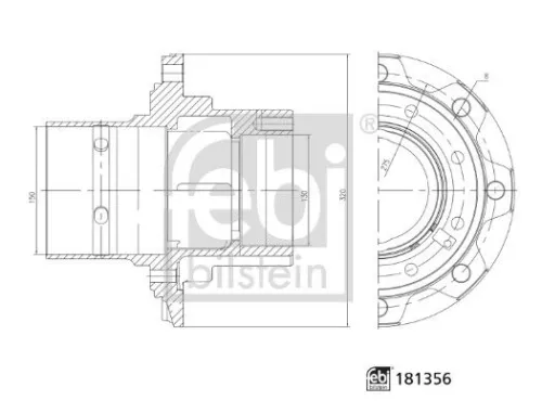 FEBI BILSTEIN FEBI BILSTEIN 181356 Febi Rear Wheel Hub For Mercedes-Benz Atego Atego 2 Atego 3 