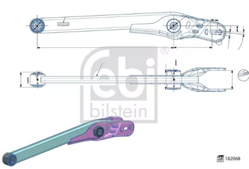 FEBI BILSTEIN FEBI BILSTEIN 182068 Febi Lower Rear Left Or Right Control / Trailing Arm For Alfa Romeo Giulietta 