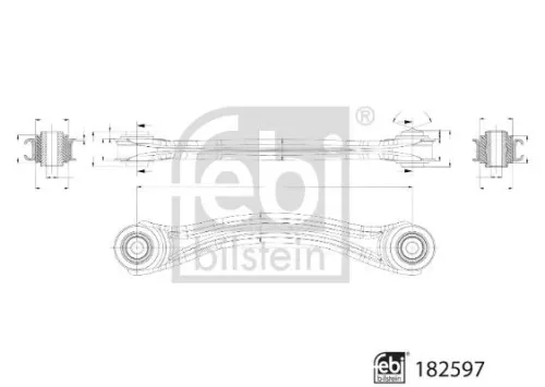 Febi Rear Right Control/trailing Arm Wheel Suspension For Mercedes-benz