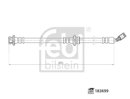 Febi Front Right Brake Hose For Nissan Qashqai X-trail