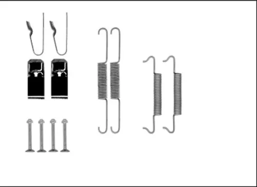 1x Accessory Kit, parking brake shoes