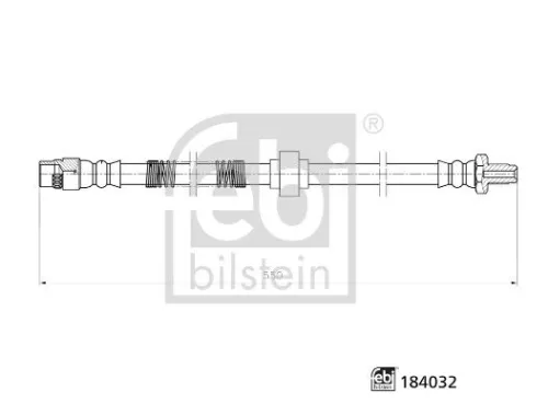 FEBI BILSTEIN FEBI BILSTEIN 184032 Febi Front Left Right Brake Hose For Nissan Opel Renault Vauxhall 