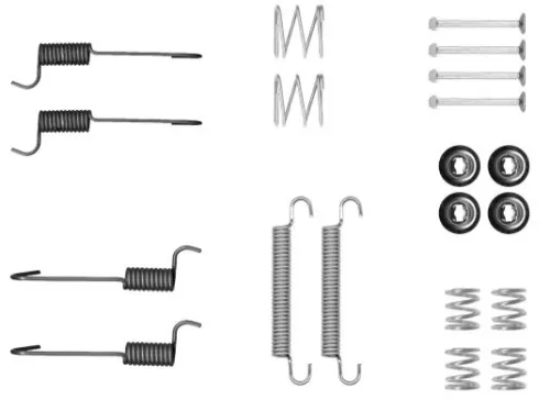 1x Accessory Kit, parking brake shoes
