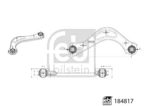 FEBI BILSTEIN FEBI BILSTEIN 184817 Febi Rear Upper Left Control / Trailing Arm For Hyundai Kia Kona Seltos 