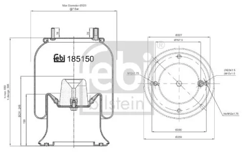 Febi Air Bag Suspension Spring