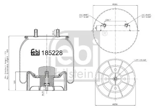 Febi Rear Air Bag Suspension Spring