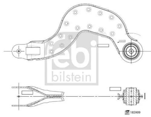 FEBI BILSTEIN FEBI BILSTEIN 185909 Febi Outer Upper Rear Left Or Right Control / Trailing Arm For Mercedes A-class  