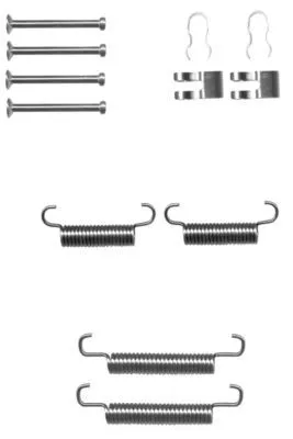 1x Accessory Kit, parking brake shoes