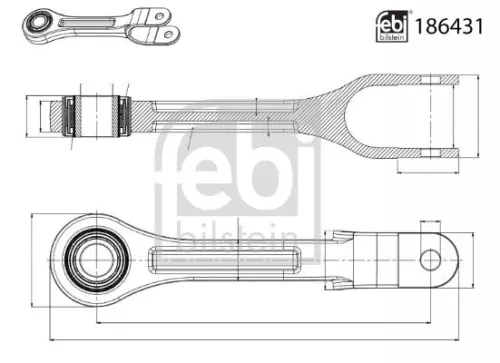 FEBI BILSTEIN FEBI BILSTEIN 186431 Febi 186431 Rear Stabiliser Link For MERCEDES Arocs 