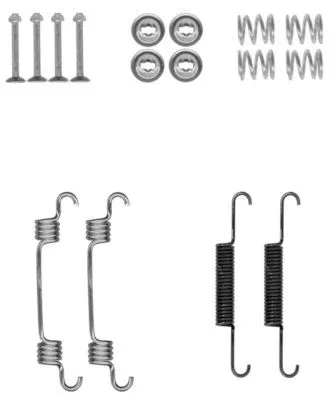 1x Accessory Kit, parking brake shoes
