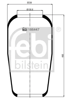 Febi Air Bag Suspension Spring For Erf Man Neoplan Centroliner Cityliner E2
