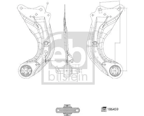 FEBI BILSTEIN FEBI BILSTEIN 186459 Febi Rear Left Control / Trailing Arm For Mazda 3 