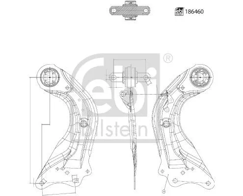 FEBI BILSTEIN FEBI BILSTEIN 186460 Febi Rear Right Control / Trailing Arm For Mazda 3 