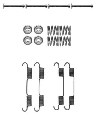 1x Accessory Kit, parking brake shoes