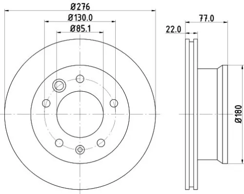 1x  MINTEX Brake Disc