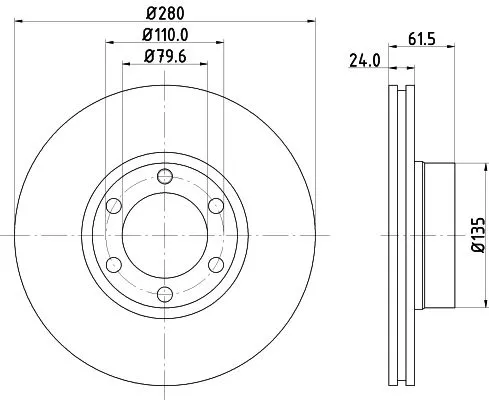 1x  MINTEX Brake Disc