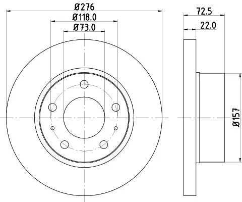 1x  MINTEX Brake Disc
