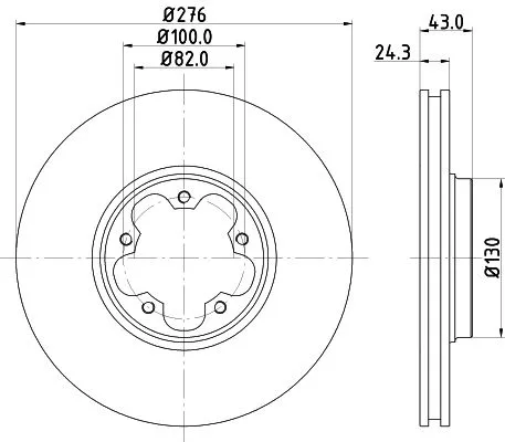 1x  MINTEX Brake Disc