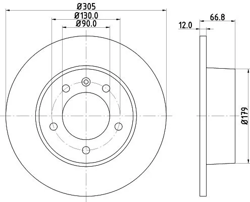 1x  MINTEX Brake Disc