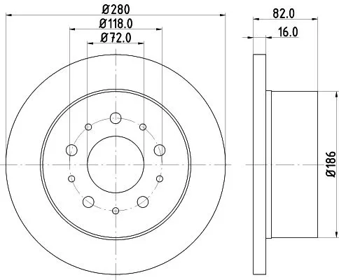 1x  MINTEX Brake Disc