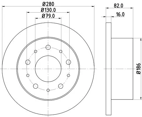 1x  MINTEX Brake Disc