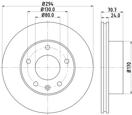 1x MINTEX MDC1761 Brake Disc