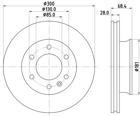 1x  MINTEX Brake Disc