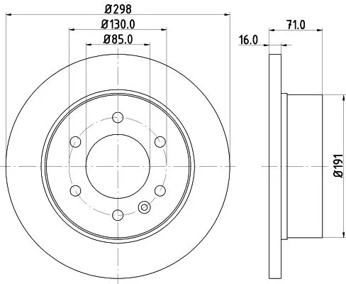 1x  MINTEX Brake Disc