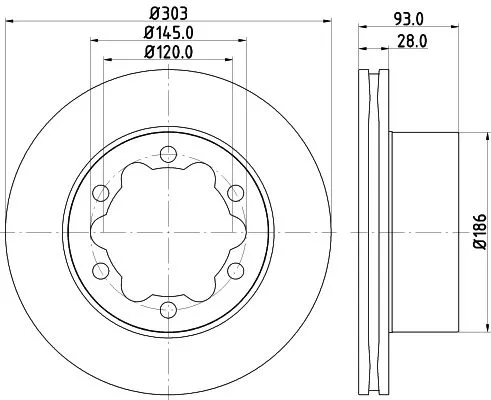 1x  MINTEX Brake Disc