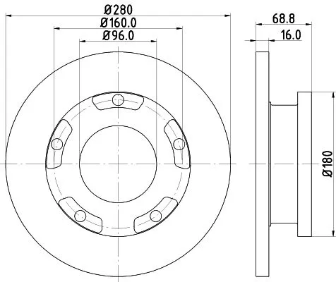 1x  MINTEX Brake Disc