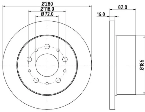 1x  MINTEX Brake Disc