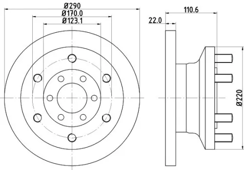 1x MINTEX MDC1896 Brake Disc