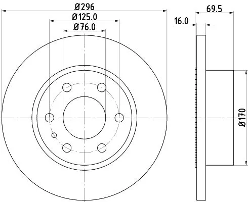 1x  MINTEX Brake Disc