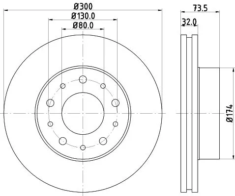 1x  MINTEX Brake Disc