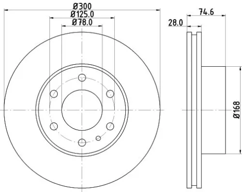 1x  MINTEX Brake Disc