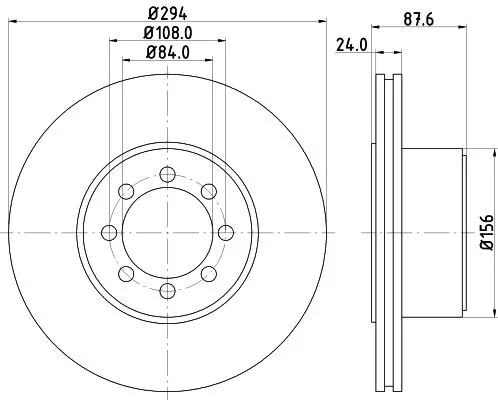 1x  MINTEX Brake Disc