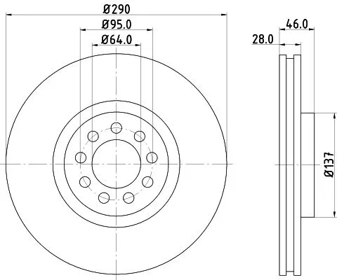 1x  MINTEX Brake Disc