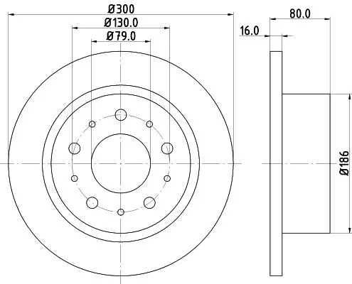 1x  MINTEX Brake Disc