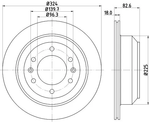1x  MINTEX Brake Disc