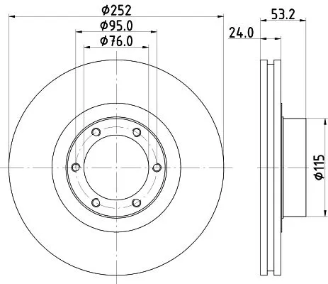 1x  MINTEX Brake Disc