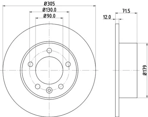 1x  MINTEX Brake Disc