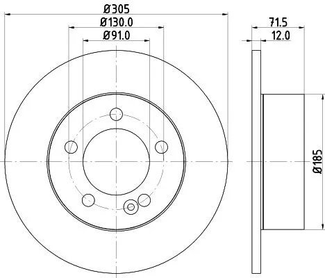 1x  MINTEX Brake Disc