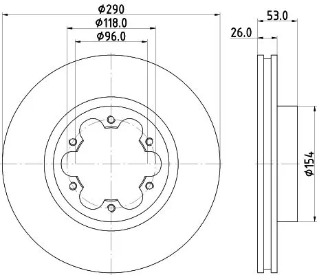 1x  MINTEX Brake Disc